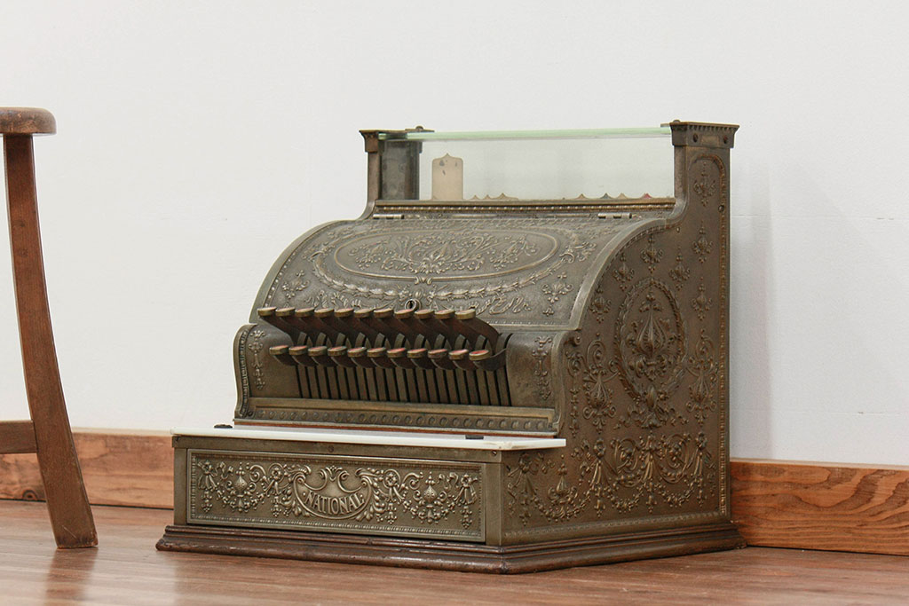 アンティーク　1900年頃　ナショナル社製レジスター